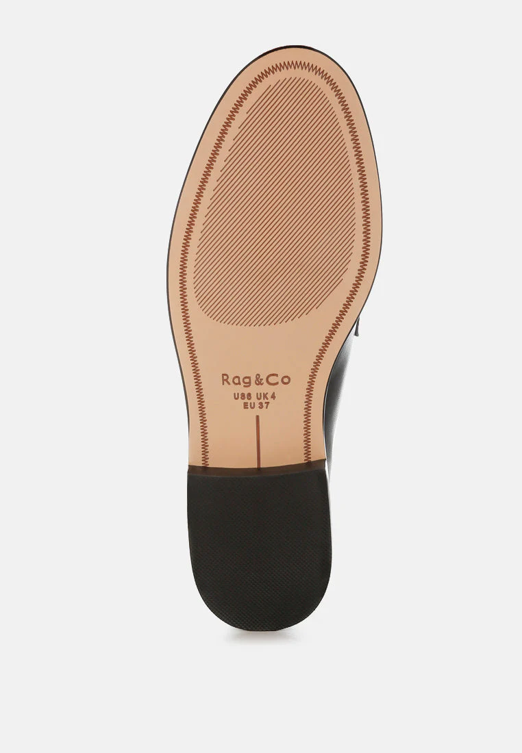 Clotilda Perforated Low Heel Loafers - Image 12