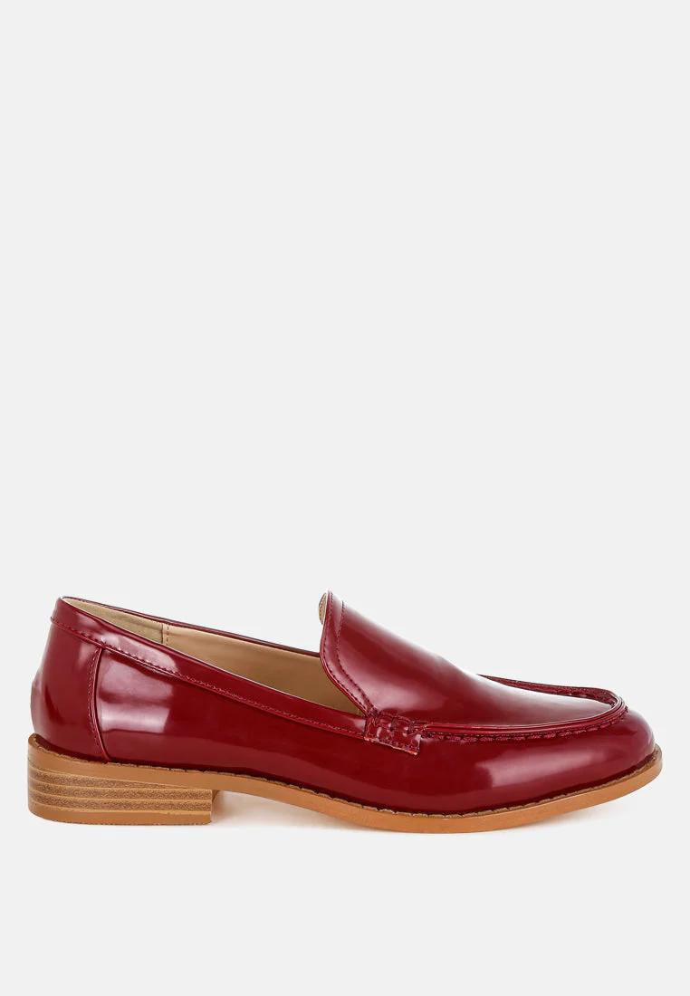 Corleone Pleather Stacked Heel Loafers - Image 12
