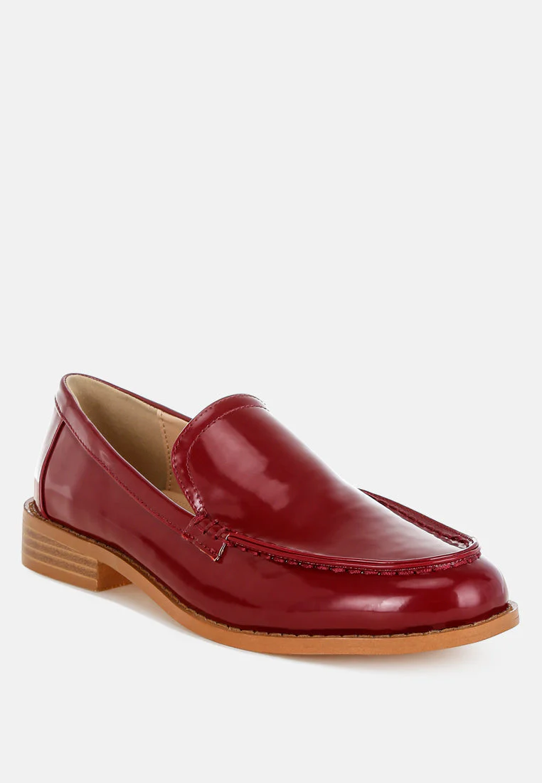 Corleone Pleather Stacked Heel Loafers - Image 14