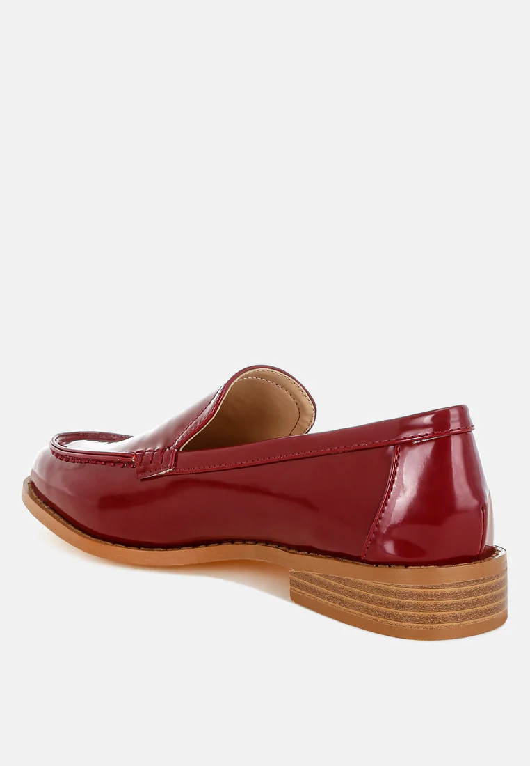 Corleone Pleather Stacked Heel Loafers - Image 15
