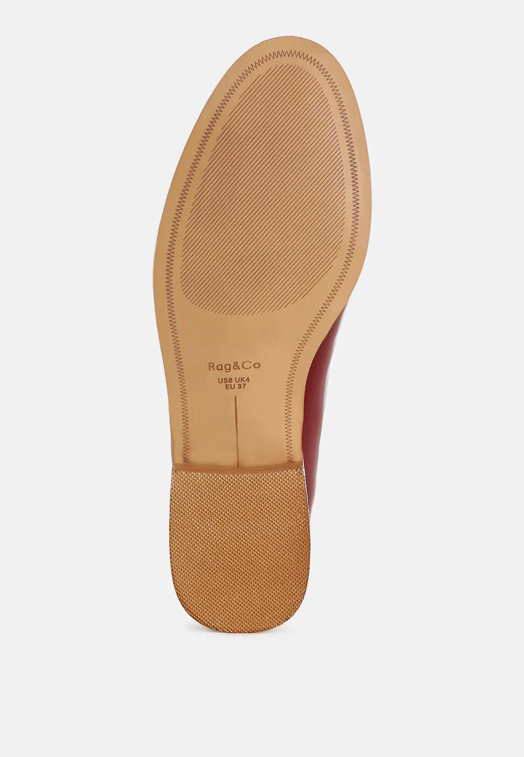 Corleone Pleather Stacked Heel Loafers - Image 17