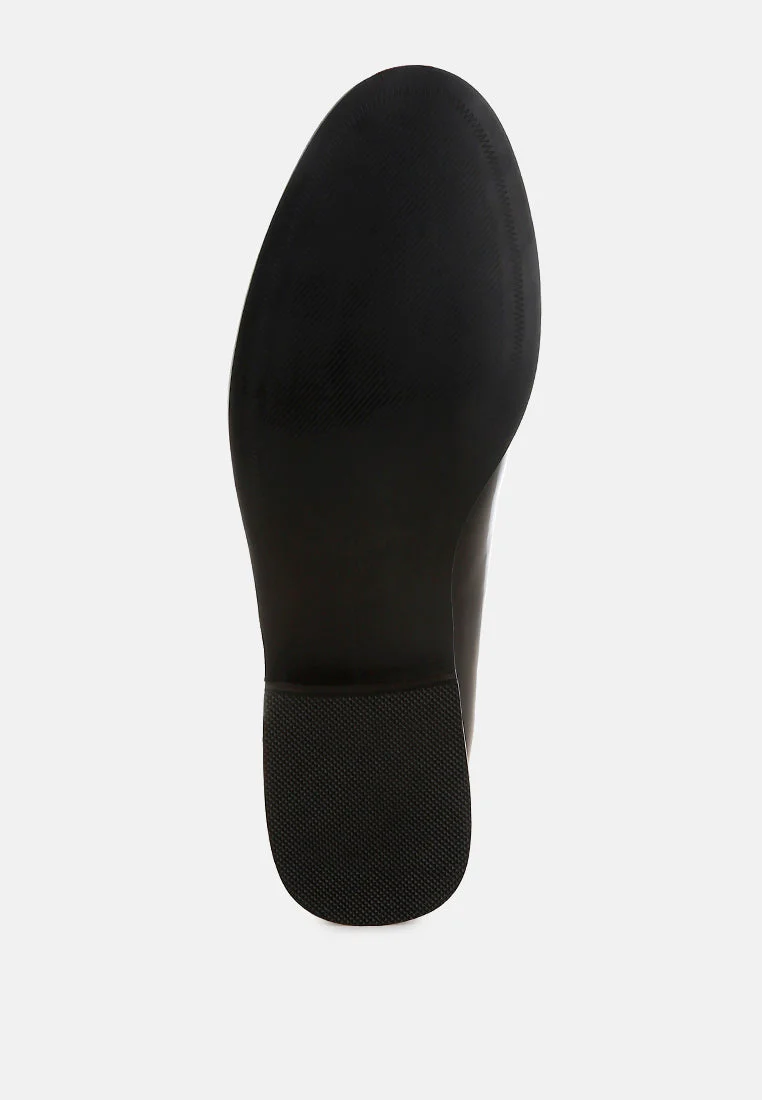 Corleone Pleather Stacked Heel Loafers - Image 22