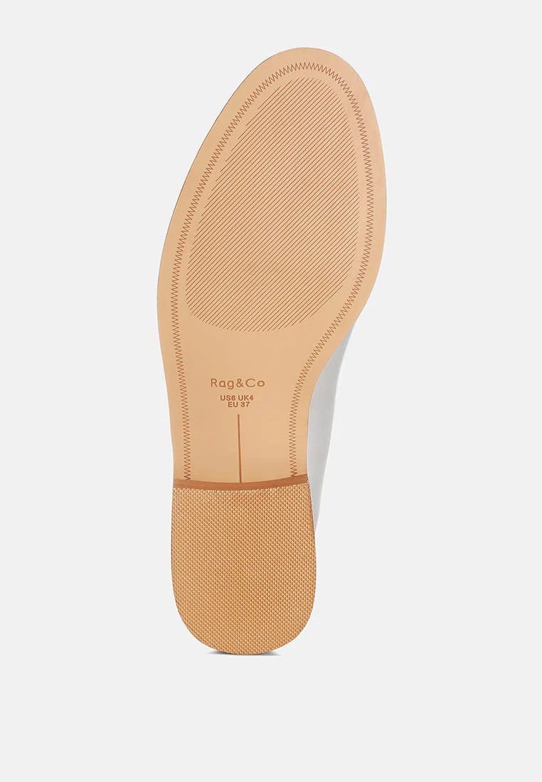 Corleone Pleather Stacked Heel Loafers - Image 5