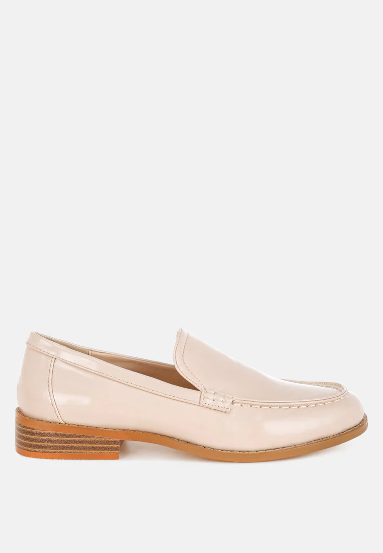 Corleone Pleather Stacked Heel Loafers - Image 6