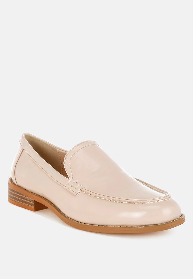 Corleone Pleather Stacked Heel Loafers - Image 8