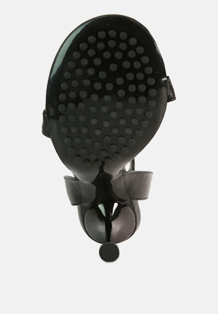 DAENERYS Black Horsebit Embellished Sandals - Image 7