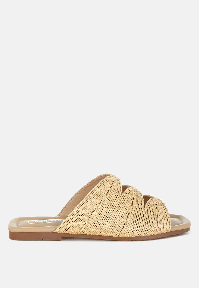 Daisy Doe Raffia Square Toe Flats - Image 11