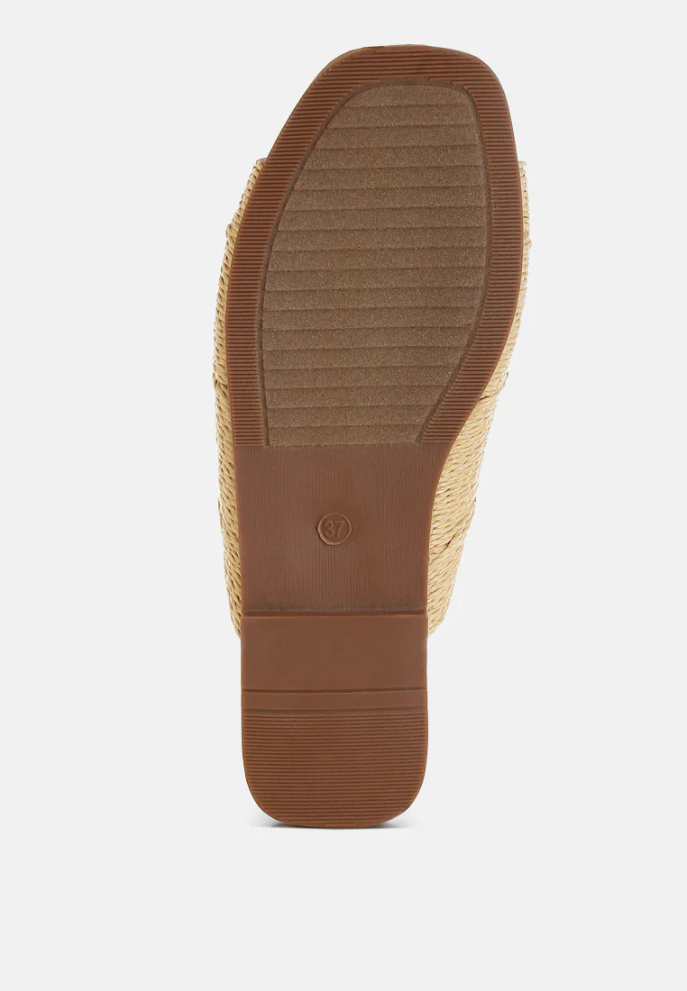 Daisy Doe Raffia Square Toe Flats - Image 16