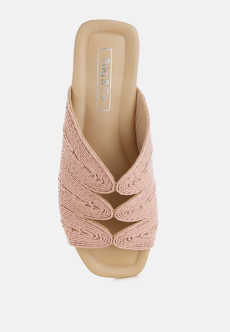 Daisy Doe Raffia Square Toe Flats - Image 4