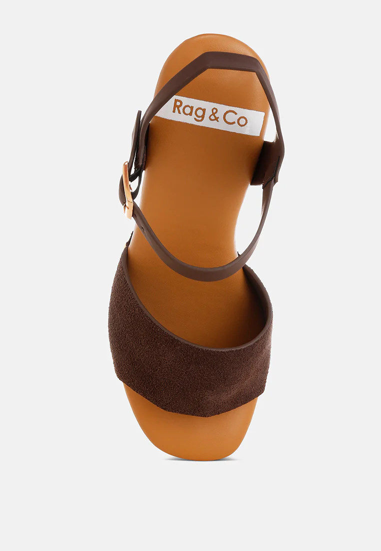 Daniela Genuine Suede Leather High Block Sandals - Image 20