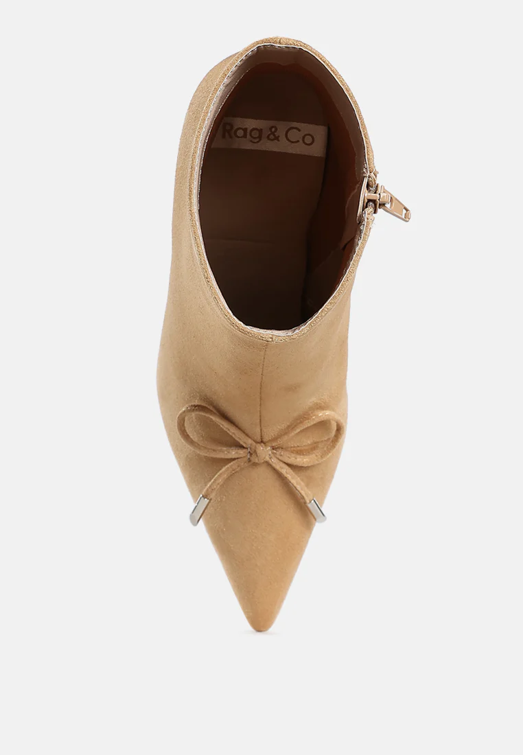 Dapers Bow Detail Ankle Boots - Image 4
