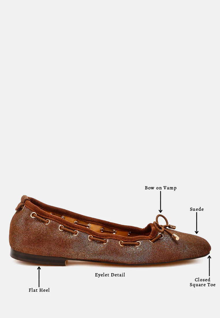 Darlow Drawstring Bow Ballerinas - Image 7