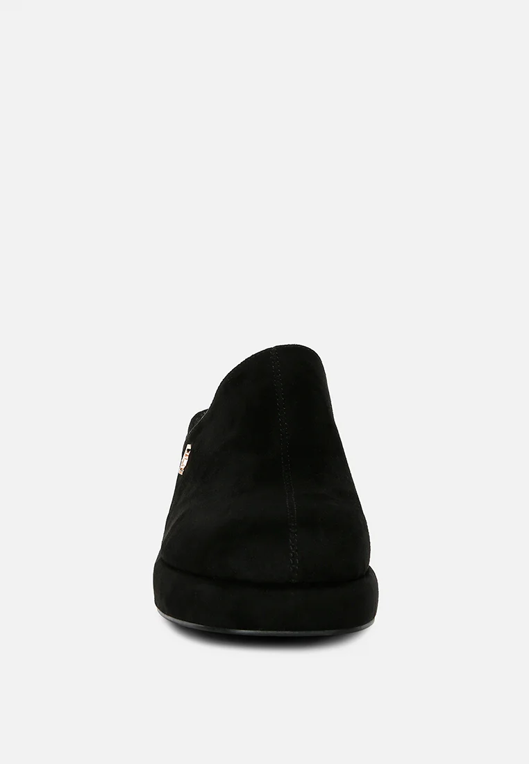 DELAUNAY Black Suede Heeled Mule Sandals - Image 3