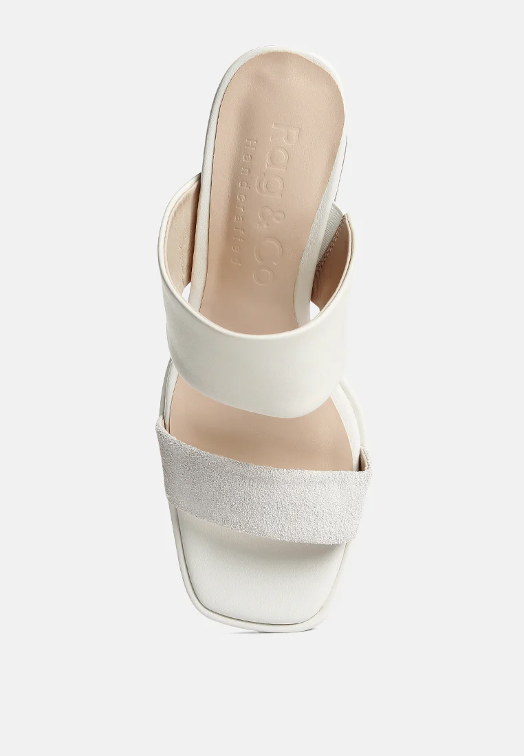 Eddlia Slip On Platform Sandals In Off White - Image 6