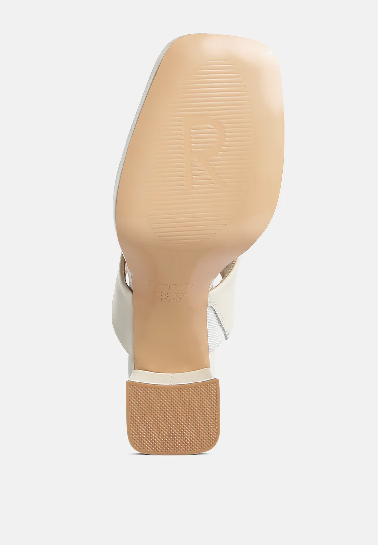 Eddlia Slip On Platform Sandals In Off White - Image 7