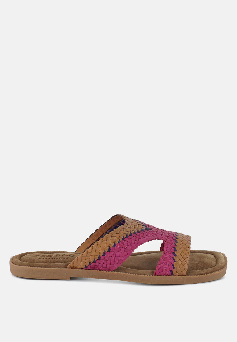 Eirata Braided Real Leather Slip-On Flats