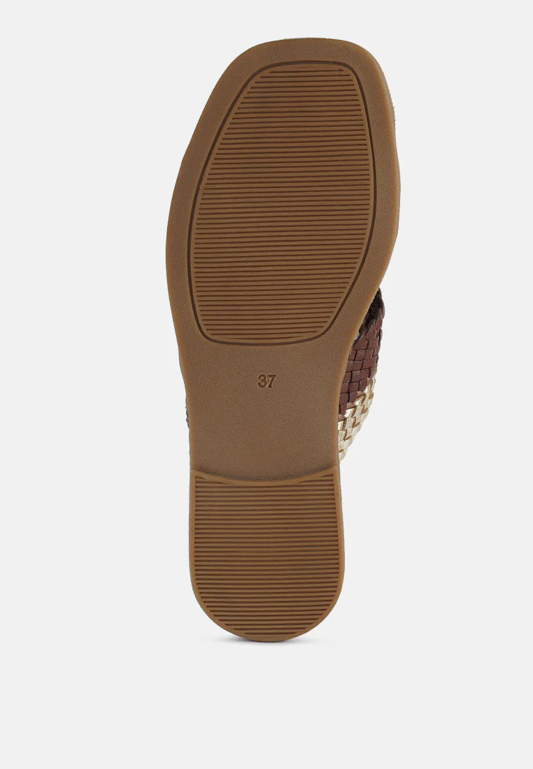 Eirata Braided Real Leather Slip-On Flats - Image 11