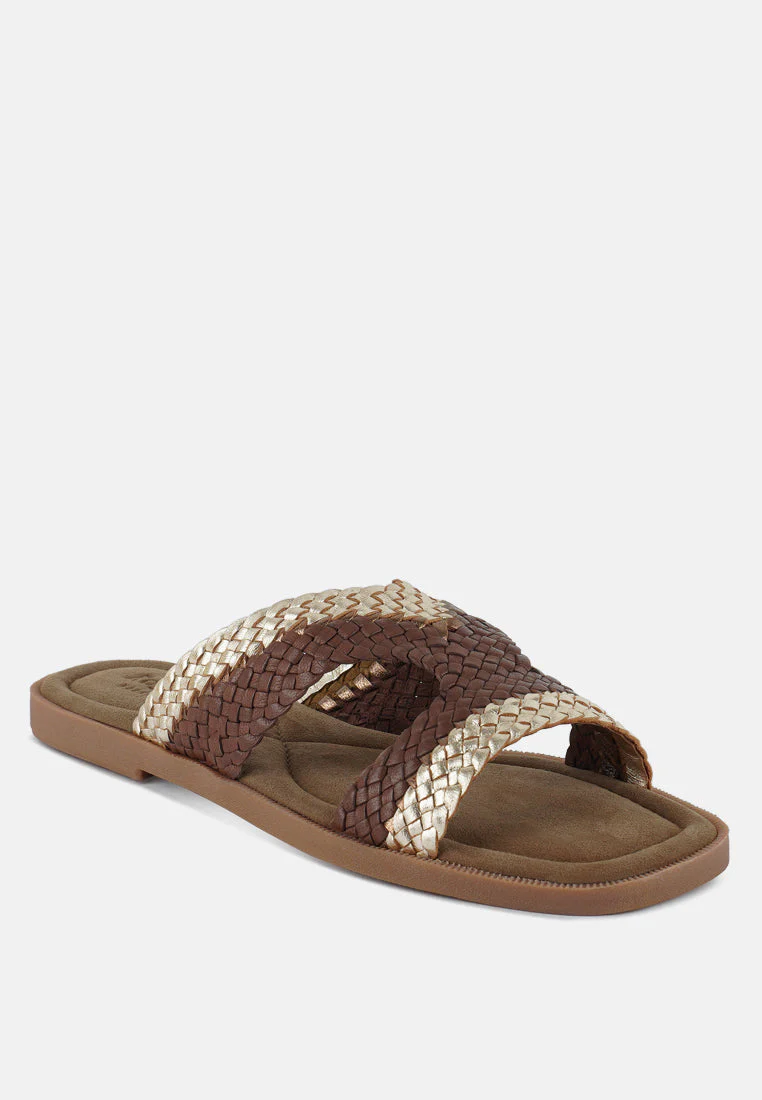 Eirata Braided Real Leather Slip-On Flats - Image 8