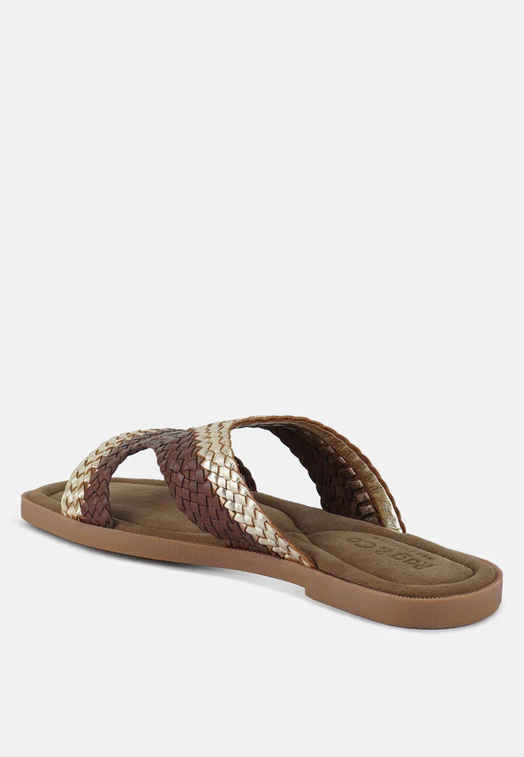 Eirata Braided Real Leather Slip-On Flats - Image 9