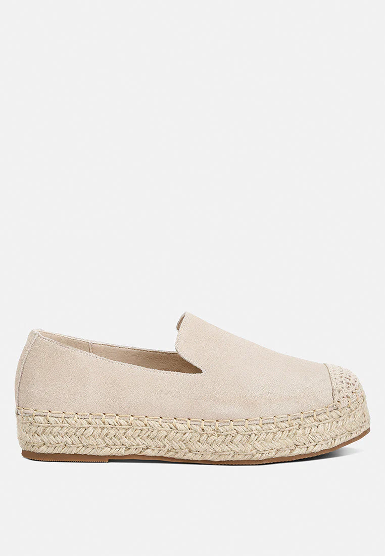 Ellerie Soft Suede Flatform Heel Espadrilles - Image 8