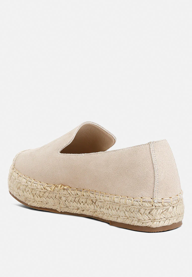 Ellerie Soft Suede Flatform Heel Espadrilles - Image 9