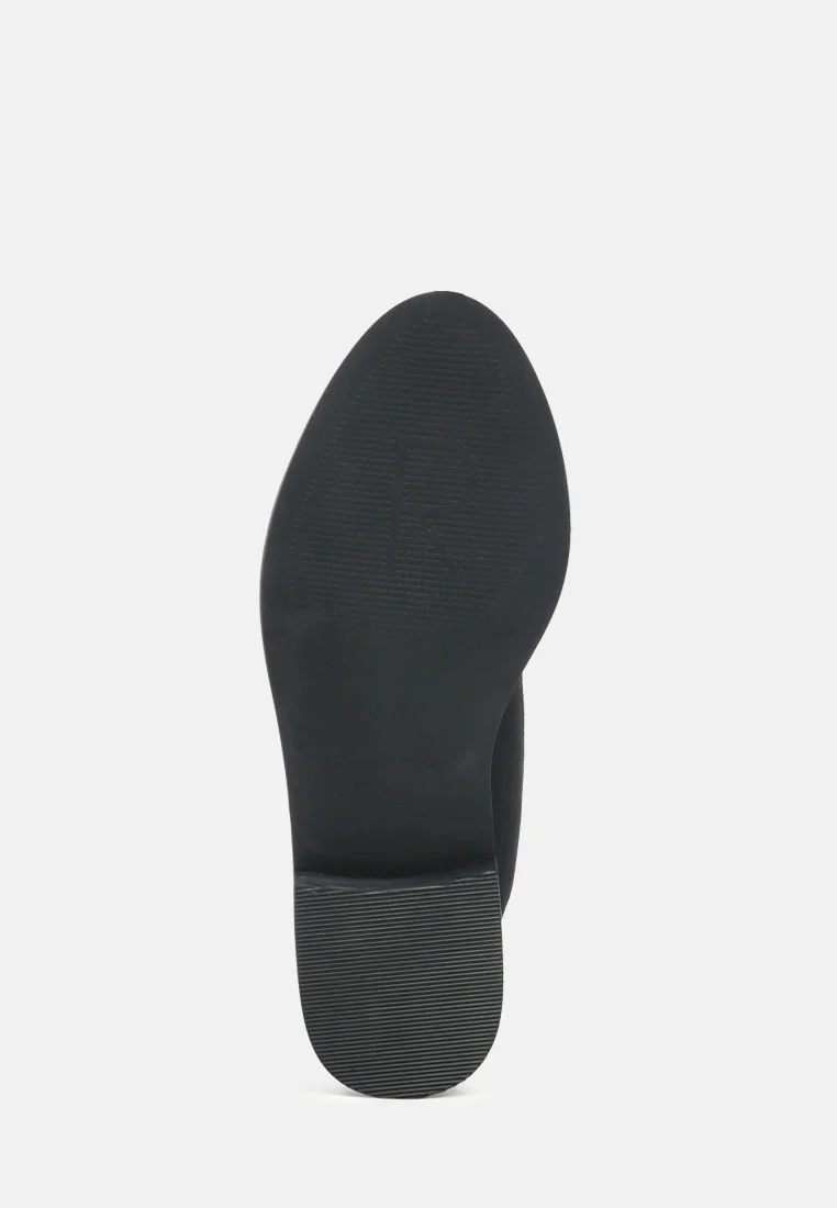 OLIWIA Black Classic Suede Loafers - Image 6