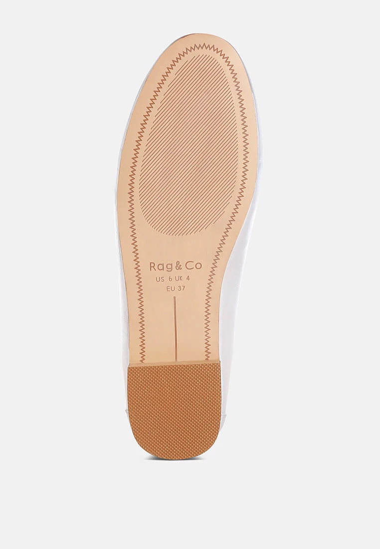 Estafa Horsebit & Studs Metallic Pleather Loafers - Image 5