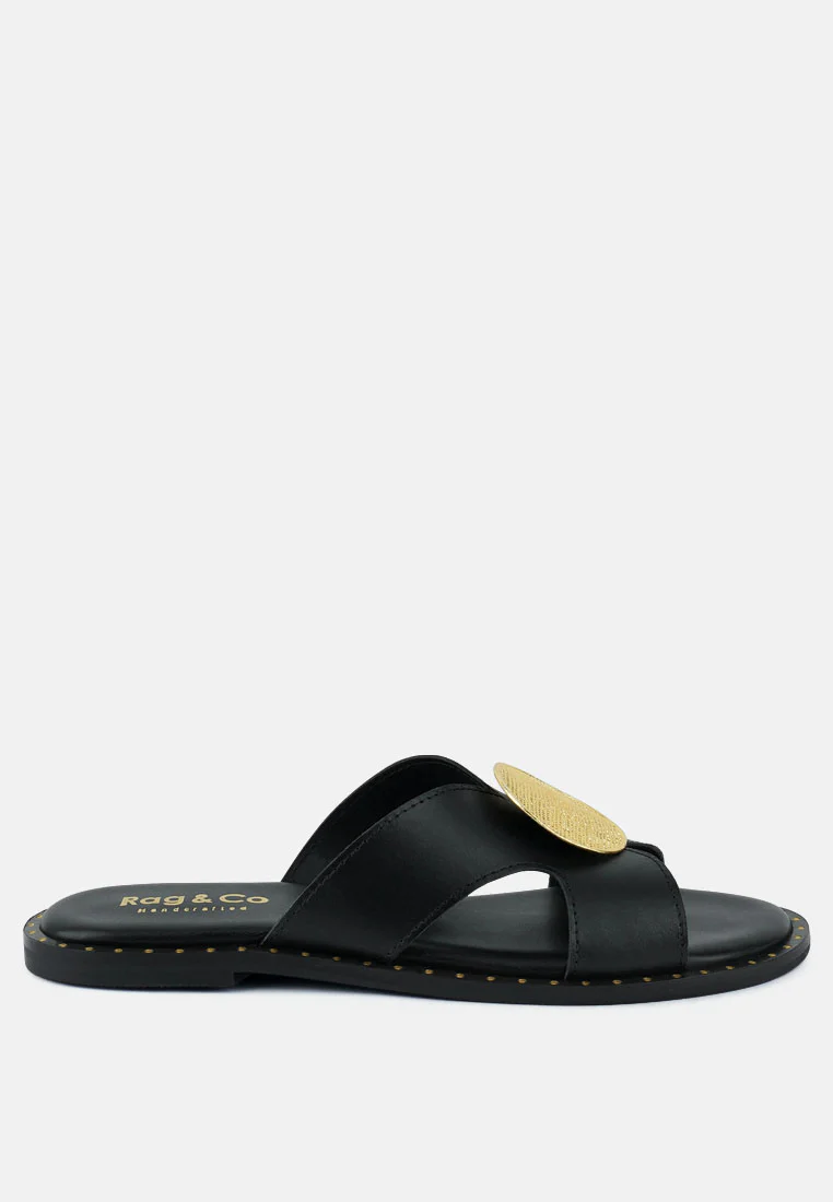 EUDORA Embellished Black Slip-ons - Image 10
