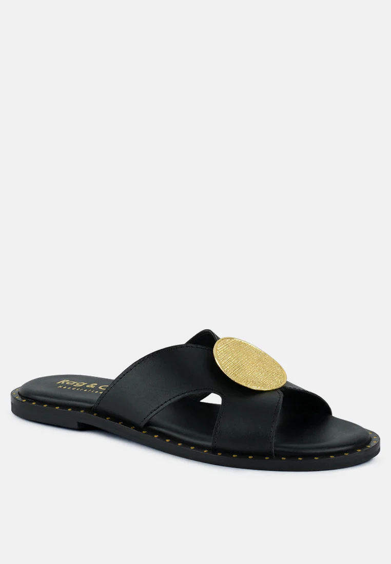 EUDORA Embellished Black Slip-ons - Image 2