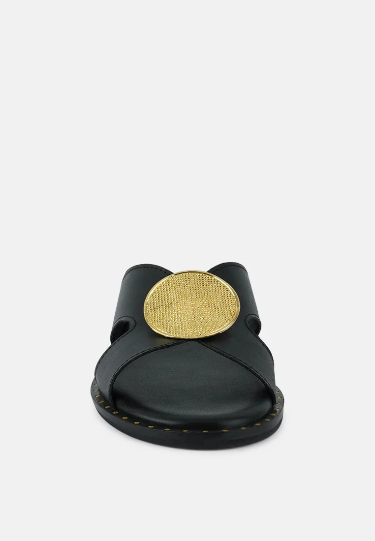 EUDORA Embellished Black Slip-ons - Image 3