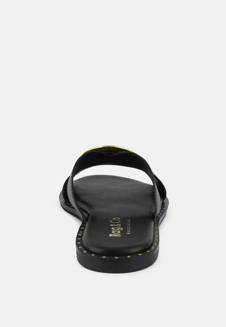 EUDORA Embellished Black Slip-ons - Image 5