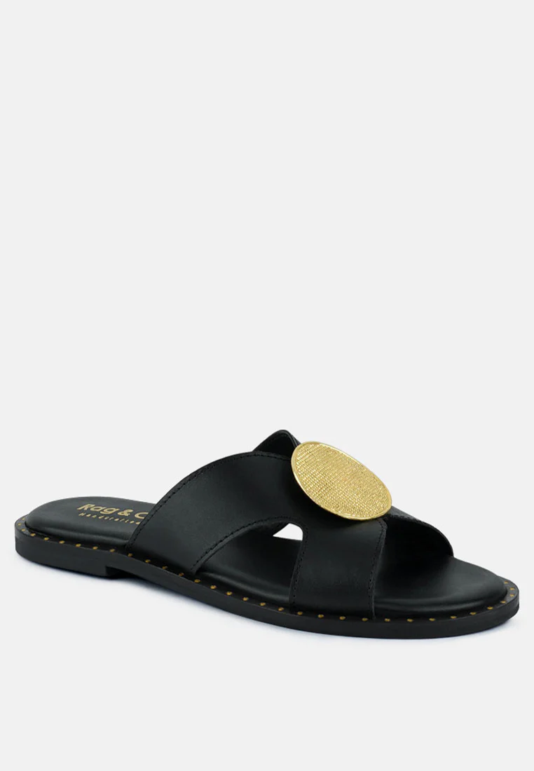 EUDORA Embellished Black Slip-ons - Image 9