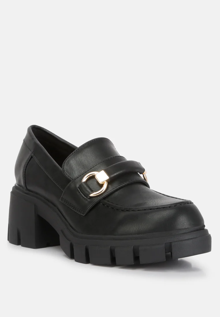 Evangeline chunky platform loafers in Black - Image 3