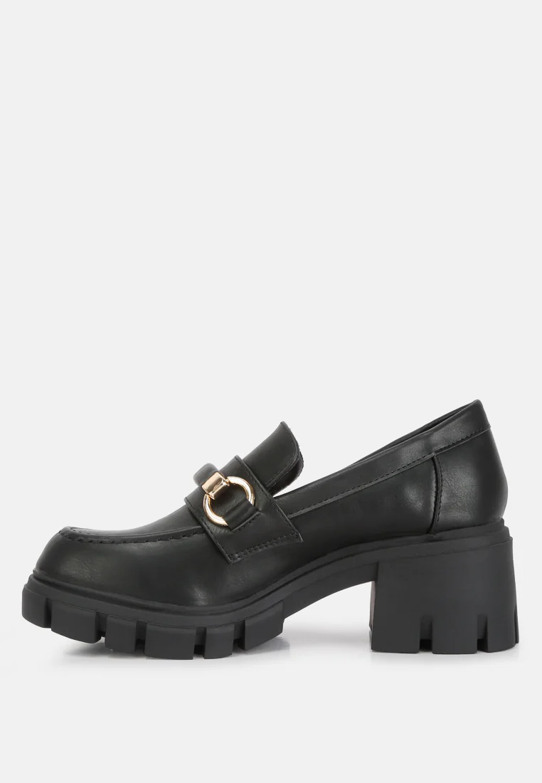 Evangeline chunky platform loafers in Black - Image 5
