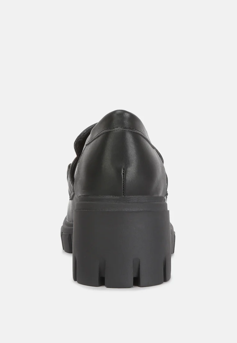 Evangeline chunky platform loafers in Black - Image 6