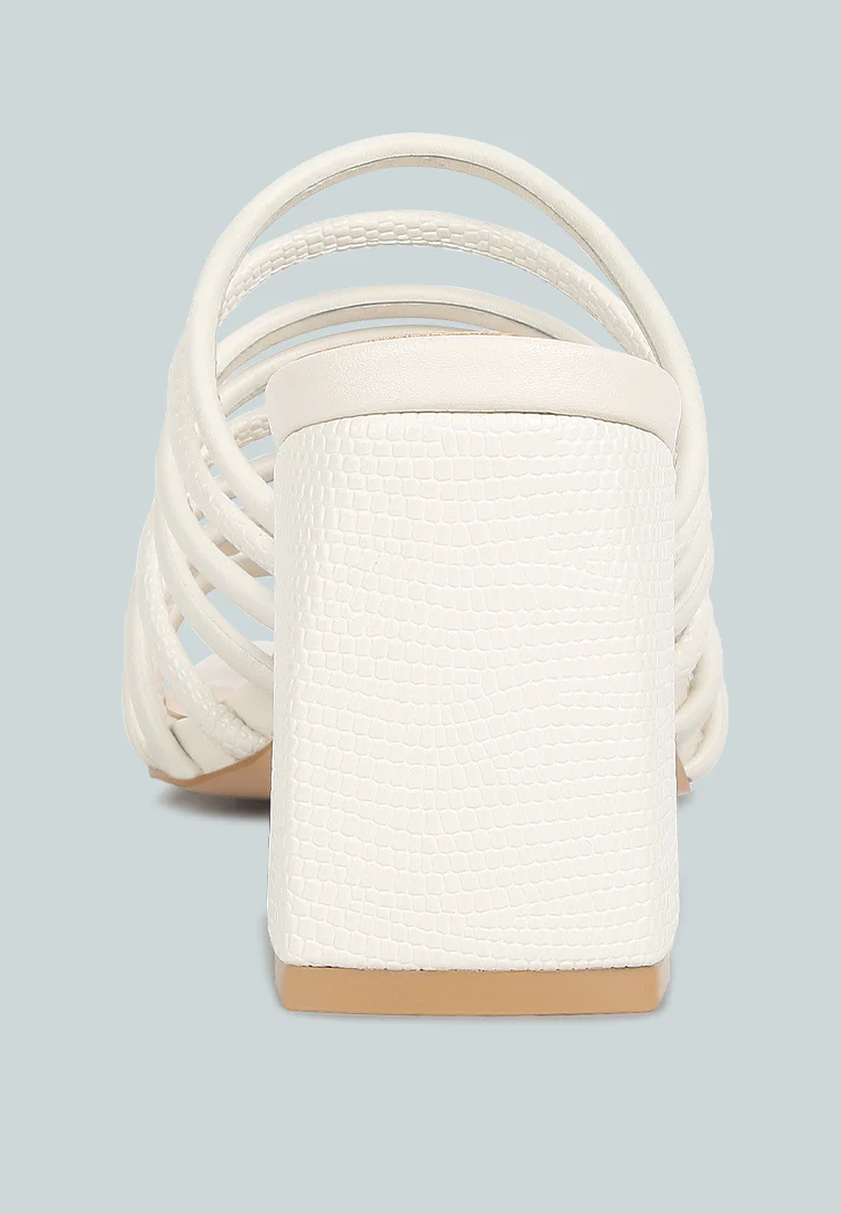 Fairleigh Off White Strappy Slip On Sandals - Image 5