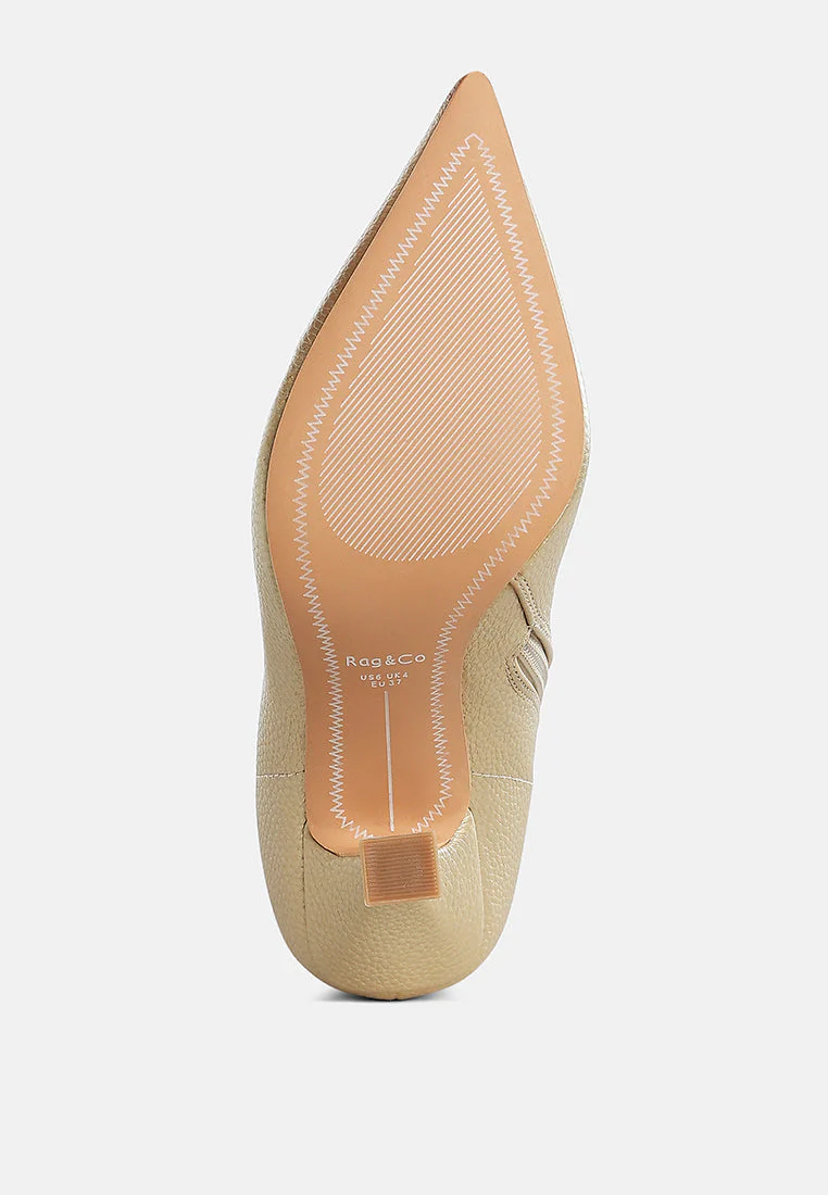 Farnak Metallic Pointed Toe Ankle Boots - Image 10