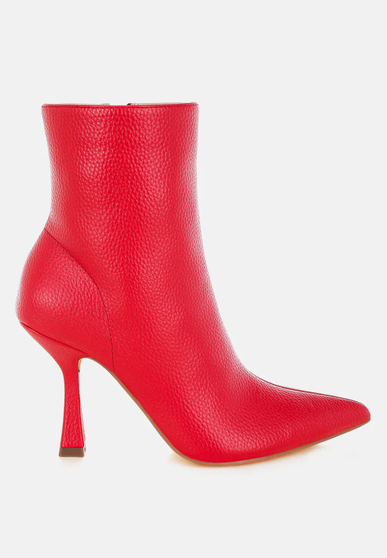 Farnak Pleather Spool Heel Boots