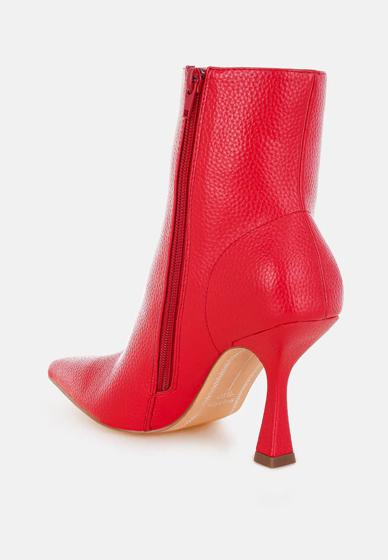 Farnak Pleather Spool Heel Boots - Image 3