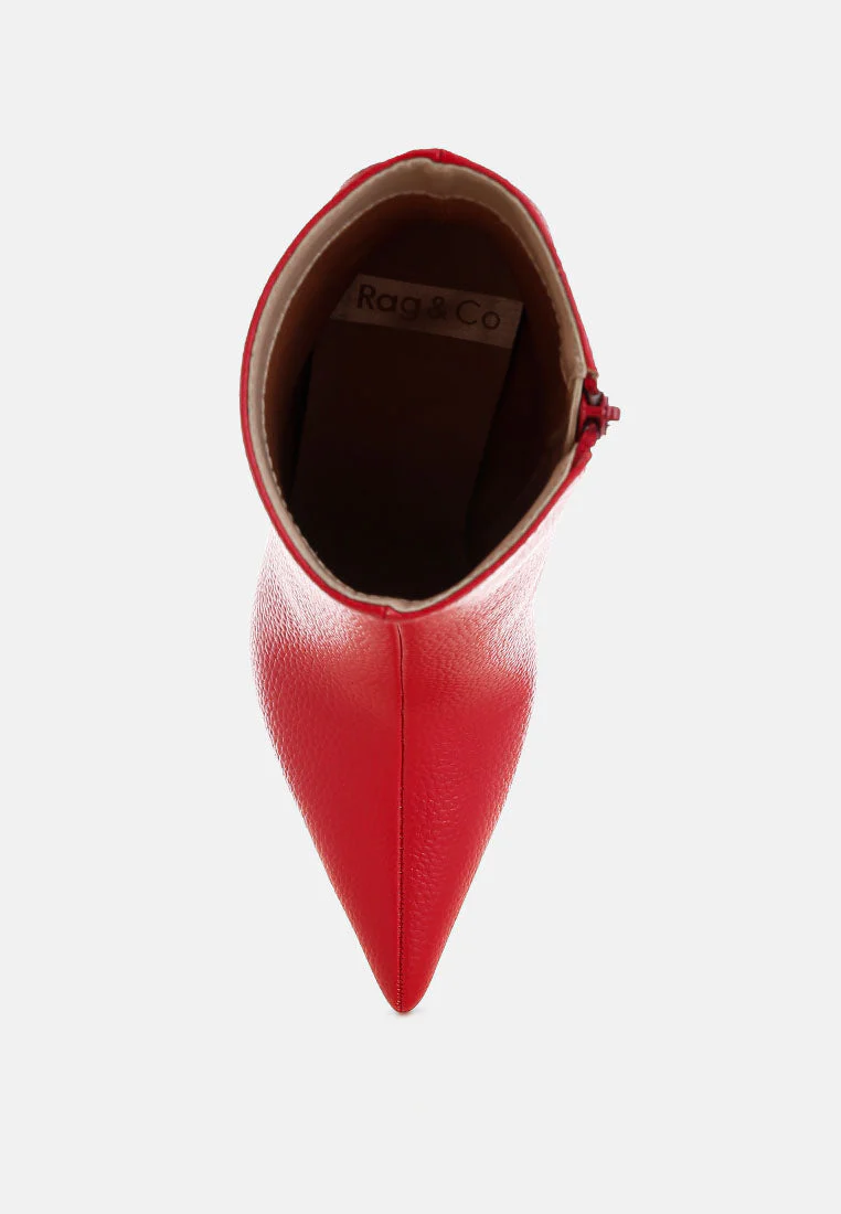Farnak Pleather Spool Heel Boots - Image 4