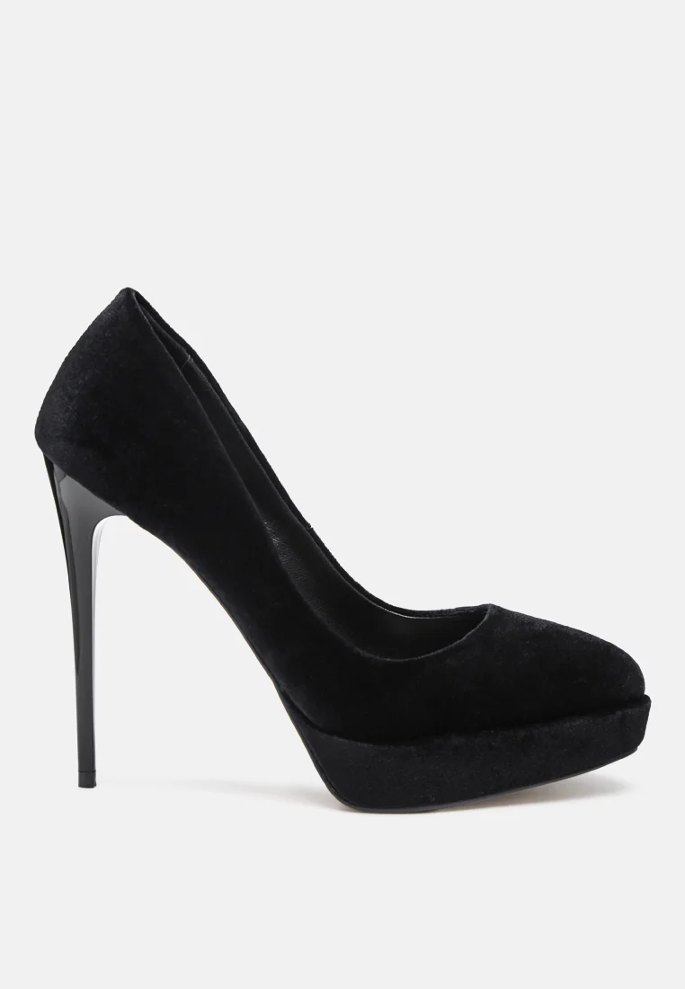 FAUSTINE Black Stiletto Pump Sandals - Image 3