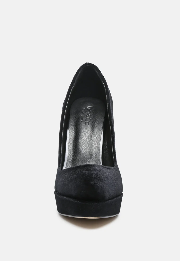 FAUSTINE Black Stiletto Pump Sandals - Image 4