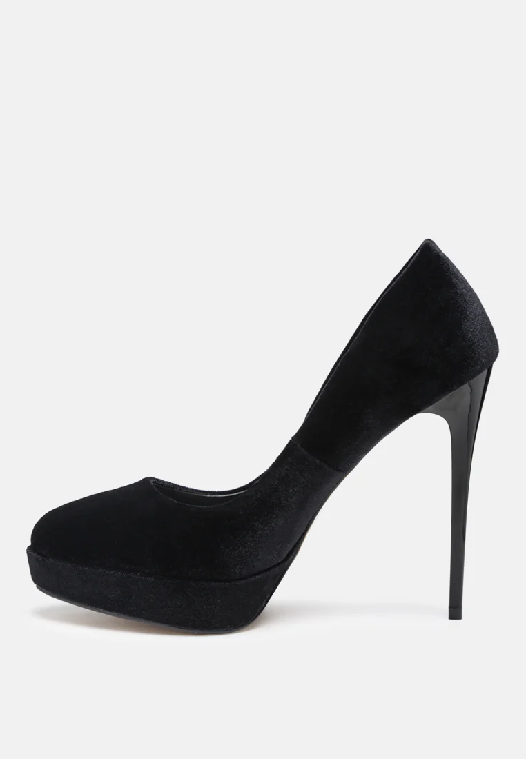 FAUSTINE Black Stiletto Pump Sandals - Image 5