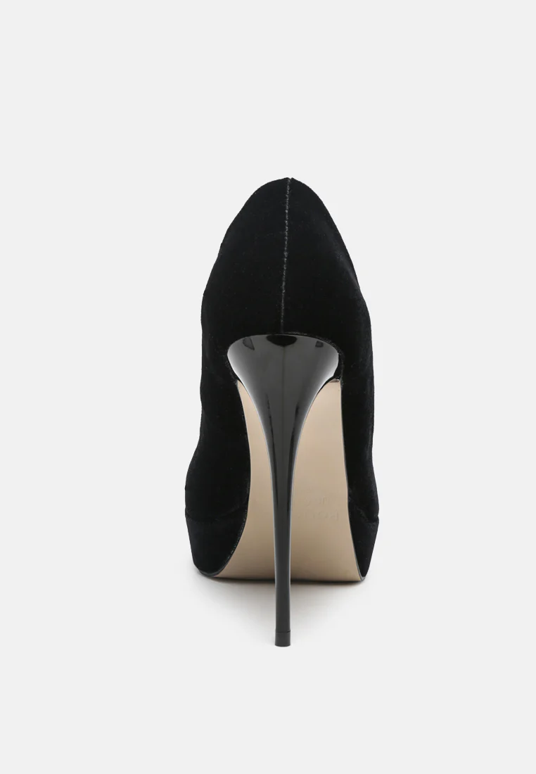 FAUSTINE Black Stiletto Pump Sandals - Image 6