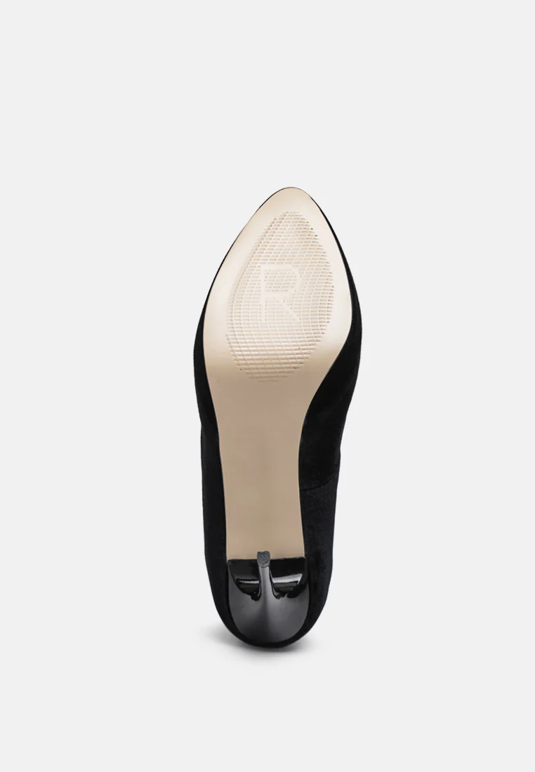 FAUSTINE Black Stiletto Pump Sandals - Image 7