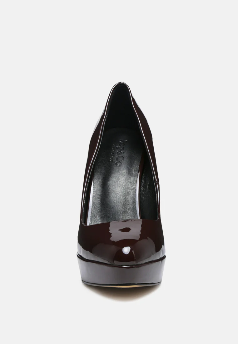 FAUSTINE Espresso Stiletto Pump Sandals - Image 3