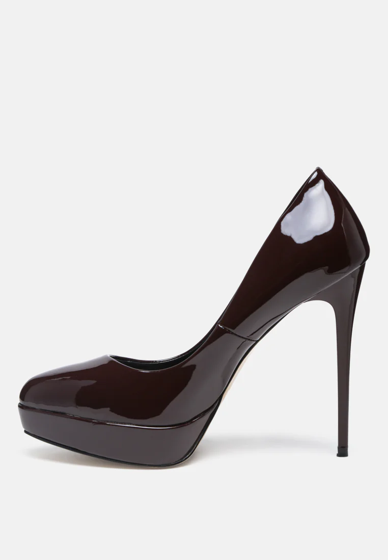 FAUSTINE Espresso Stiletto Pump Sandals - Image 4