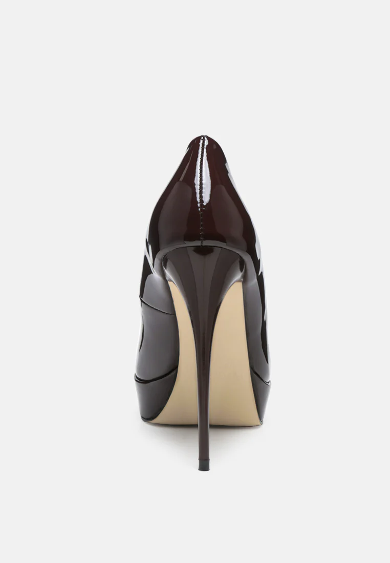 FAUSTINE Espresso Stiletto Pump Sandals - Image 5