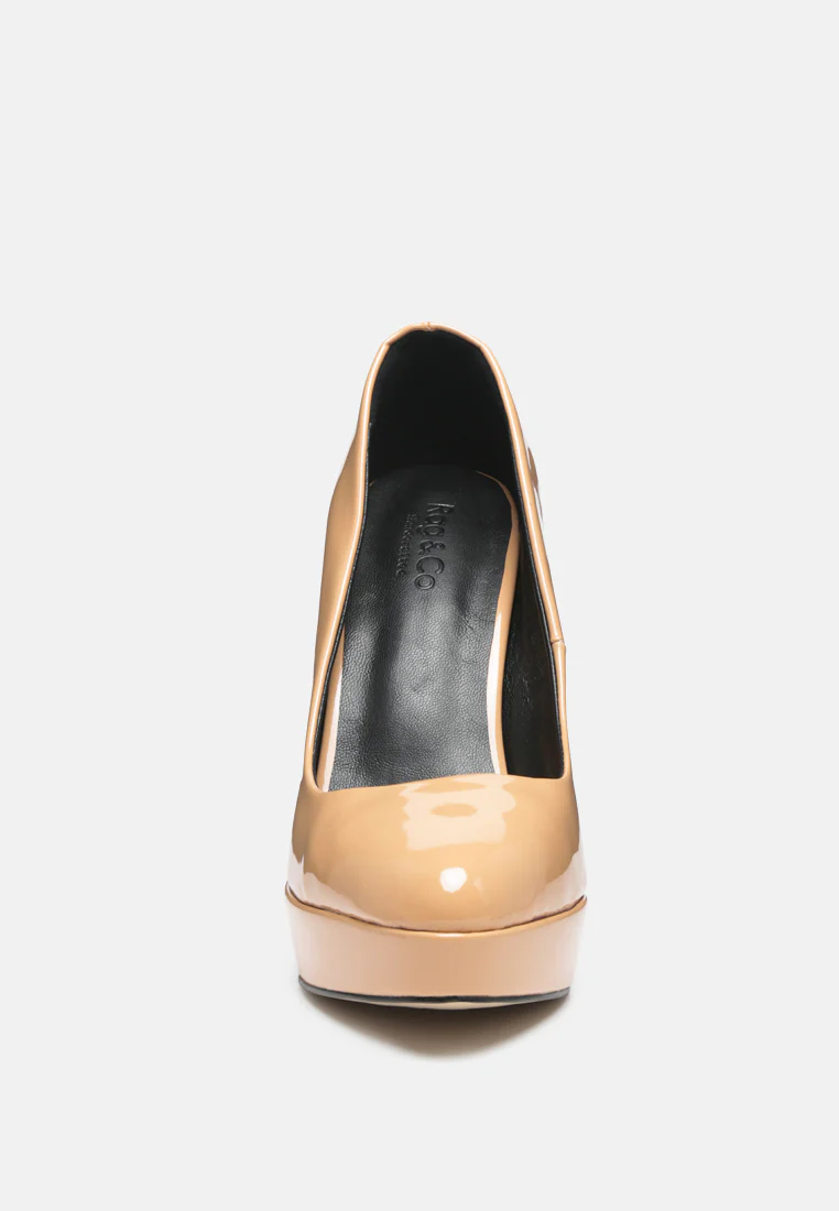 FAUSTINE Latte Stiletto Pump Sandals - Image 3