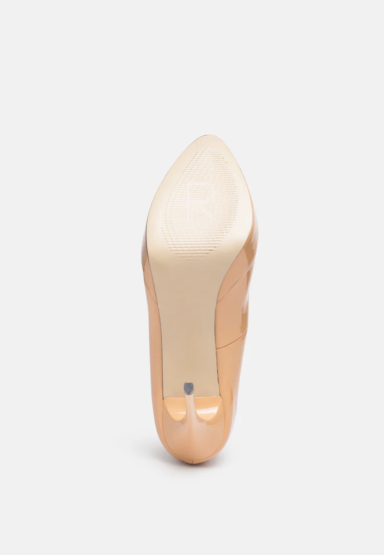 FAUSTINE Latte Stiletto Pump Sandals - Image 6